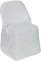 TABLECLOTHSFACTORY Ivory Folding Chair Cover-Round