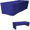 BEEKAY 1 Pc 6 Feet Royal Blue Fitted Open Back Rectangular 3 Sided