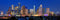 PHOTOSBYJON Houston Skyline Photo Print UNFRAMED - Night Color City Downtown 11.75 x 36 inches Texas Panorama