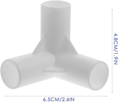 Yardwe 20pcs Tent Joint Canopy Fittings for Parties, Canopy Center Connector, Plastic White Awning