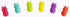 Pineapple Model Glass Marker Set of 6pcs, Silicone Drink Wine Beer Glass Markers