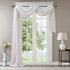Madison Park Irina Embroidered Kitchen - Transitional Fabric Sheers Single Curtain Scarf for Living Room