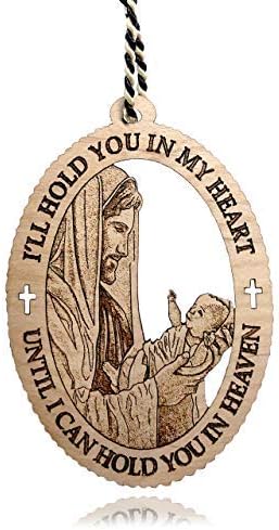 Miscarriage Gifts for Mothers - Wooden Bereavement Memorial Ornament for Christmas Tree, Comfort Remembrance Gift