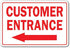 Customer Entrance Left Arrow Novelty Aluminum Sign, Indoor/Outdoor Funny Home Décor