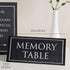 ANGEL & DOVE Set of 2 Black Funeral Memory Table Signs for Condolence Book, Memorial, Celebration of Life