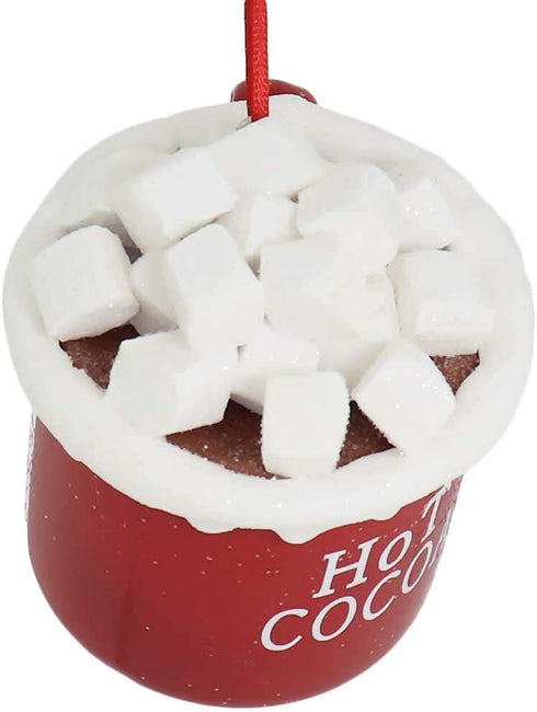 Hot Cocoa Cup Ornament with Marshmallows for Christmas