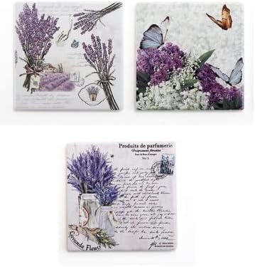 4.3" Ceramic Square Coaster, 3 Assorted Designs