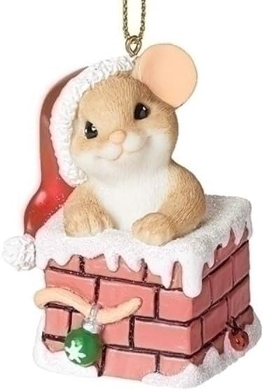 Roman Charming Tails 2.7 Inch Multicolor Mouse in Chimney Ornament