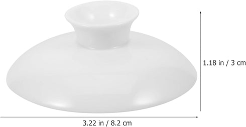 Zerodeko 1PC Ceramic Tea Pot Replacement Lid, White Ceramic Teapot Lid, Tea Kettle Cover for Blooming and Loose Leaf