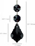 20pcs 38mm Crystal Maple Leaf Chandelier Prisms Replacement Pendant Connected Glass Octagon Beads Chain for Wedding