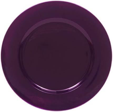 ChargeIt by Jay Metallic Round Charger Plate, Purple