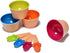 Dessert Bowls, 4 Pack Ice Cream Bowl Spoon Set, Durable Plastic Frozen Yogurt Cups with Spoons, Lovely Dessert Bowl for