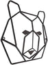 Everydecor Rustic Geometric Bear Head Metal Wall Art Decor for Home Office Kitchen Living Room Bedroom