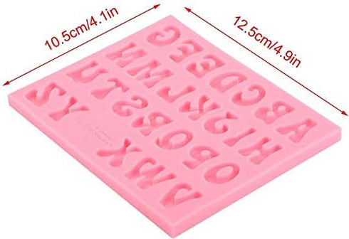 Alphabet Silicone Mold, 26 Uppercase Letters for Cookies Desserts Making Tool, Chocolate Fondant Polymer Clay