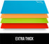 Gorilla Grip 100% BPA-Free Flexible Cutting Board Set of 4, Durable Plastic Mats, Dishwasher Safe, Multi Color