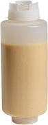 Restaurantware 32oz. FIFO Inverted Plastic Squeeze Bottle with Refill and Dispensing Lids, Perfect for Restaurants