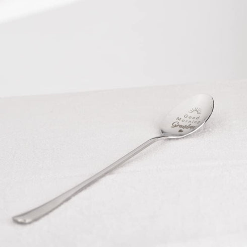 Grandma Mothers Day Gifts, Good Morning Grandma Spoon for Mimi Birthday Gift from Grandchildren