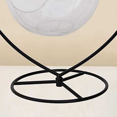 YY YEARCHY Elegant Iron Plant Stand for Hanging Terrariums - Big Heart Design
