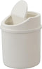 0.5 Gallon Plastic Tiny Trash Can with Swing Lid - Mini Desktop Waste Can, White