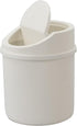 0.5 Gallon Plastic Tiny Trash Can with Swing Lid - Mini Desktop Waste Can, White
