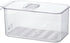 SANNO Vegetable Fruit Containers, Fridge Organizer Bins with Vented Lids and Drain Tray for Kitchen, Pantry, Freezer