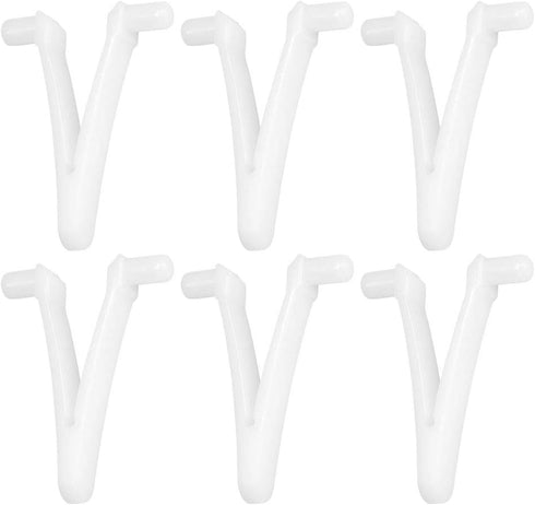 Ymiko Pool Pole Butterfly V Clip, 6PCS Plastic Clips for Pool Leaf Rake Skimmer Vacuum Head, Perfect for Brushes