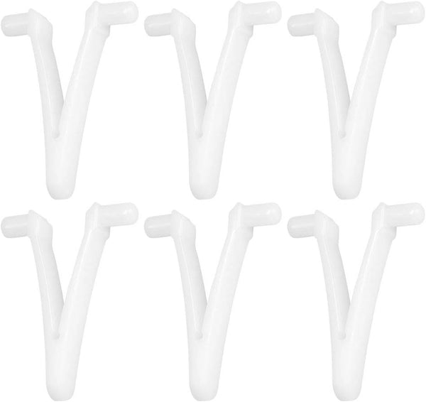 Ymiko Pool Pole Butterfly V Clip, 6PCS Plastic Clips for Pool Leaf Rake Skimmer Vacuum Head, Perfect for Brushes
