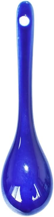 Albedel 6 4.7 inch Blue pcs Porcelain Egg Spoons Ceramic Spoons Coffee Dessert Yogurt Tea Milky Tea