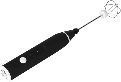 Electric Milk Frother - Automatic Egg Beater Mixer with 3 Speed Adjustable Blender and USB Charging, Black