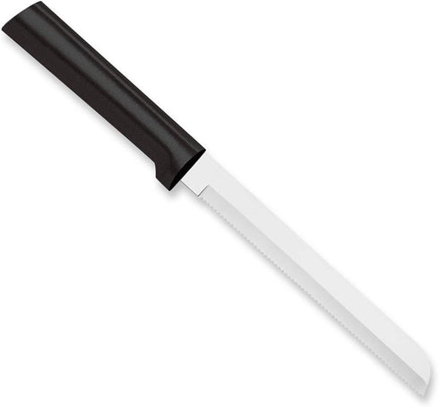 6" Bread Knife (W236) by Rada Cutlery, Stainless Steel Hollow Ground Serrated Blade, Black Handle, Made in USA