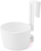 Over-The-Cabinet Hair Dryer Rack, Hair Dryer Holder Holster for Master, Guest, Kid's Bathroom, Vanity - White, 5.4" x