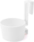 Over-The-Cabinet Hair Dryer Rack, Hair Dryer Holder Holster for Master, Guest, Kid's Bathroom, Vanity - White, 5.4" x