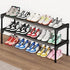 SAN HE Long Shoe Rack-Shoe Organizer 2 Tier Shoe Rack for Closet