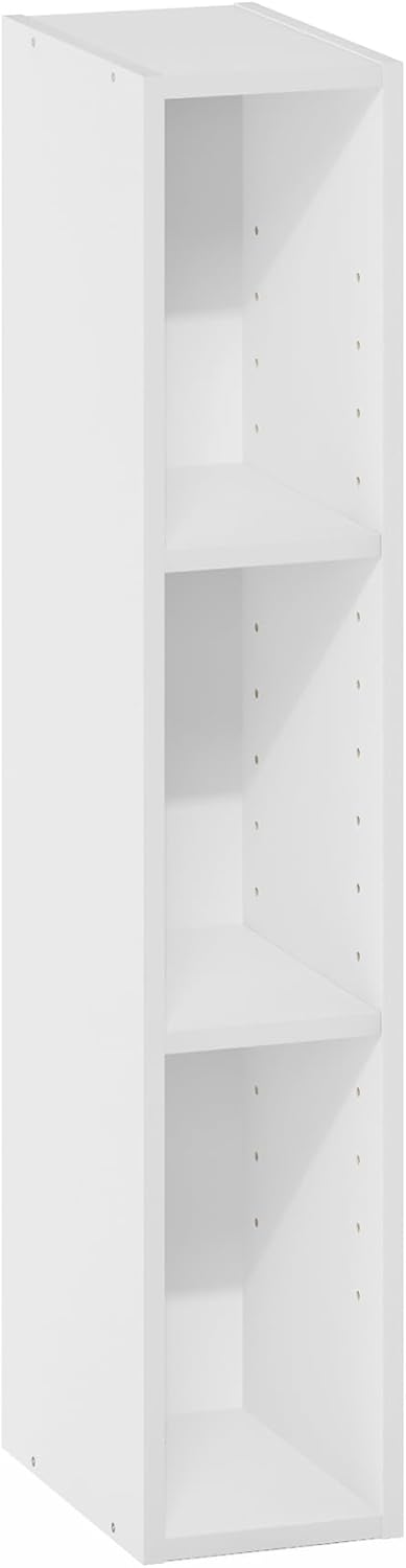 3-Tier 6-in 9.3 5.9 31.5, Furinno Fulda Book Shelf, Narrow Bookshelf, Bookcase with Width Storage Shelf, x x for Living