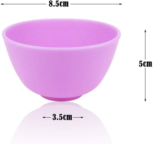 BILLIOTEAM 10 PCS Multi Colorful Silicone Mixing Bowls, Reusable Prep and Serve Bowls for Skincare, DIY Craft