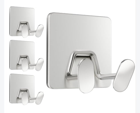susswiff Adhesive Shower Hooks for Inside - Extra Sticky Stainless, Razor Holder Shower