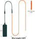 MaxLax EL Wire Orange, 9.8ft/3m Portable Battery Pack Neon Light Strip, 360° Cuttable Glowing Rope Lights for Parties