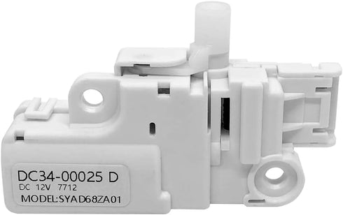 DC34-00025D DC12V Washer Door Lock Switch Replacement for Samsung, Middle Door Lock Parts, Replace PS11758871