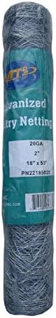 20GA Galvanized Hexagonal Poultry Netting Chicken Wire 18 inches x 50 feet