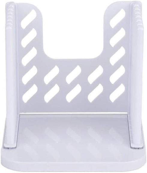 Adjustable Toast Slicer/Cutting Guide - Plastic Bread Slicer for Homemade Bread, Foldable Kitchen Baking Tool (White)