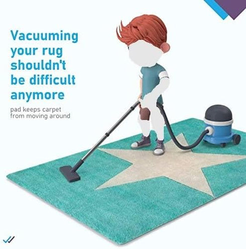 Non Slip Area Rug Pad, Size 5 X 8, Extra Strong Grip and Thick Padding