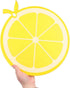 GUDEKIKL Fruit Shaped Plastic Cutting Board, Cartoon Lemon Pattern, 10.75x12.2in, Kitchen Chopping Board