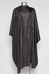 BLOOM CAPE Stylist Salon Cape, Water Resistant Silky Polyester Black on Black Etched Flower Print