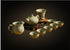 GOLDY&WENDY Oriental Wooden Round Non-Rotating Base Vase for Home Decor