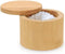 karmiero Salt Cellar, Bamboo Salt Container with Lid, Solid Salt Box Holder with