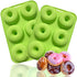 Anaeat 2 Pack Donut Pan Silicone Baking Mold, Non-Stick for 6 Full-Size Donuts, Easy Clean and Dishwasher Safe.