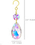 25pcs 38mm Crystal Teardrop Chandelier Parts,Suncatcher Crystal Prisms Hanging for Windows/Wedding Christmas Tree