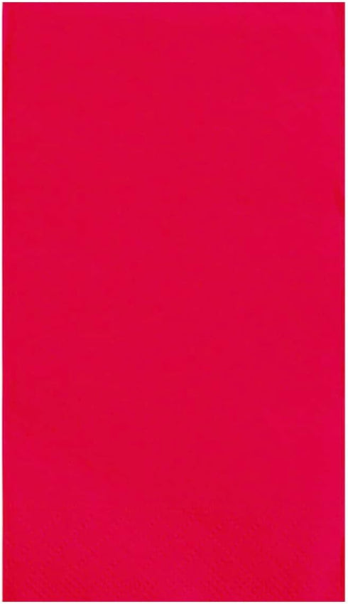 Ruby Red Solid Guest Towels - Pack Of 20 - Absorbent Paper
