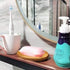 SUMAJU 4 Pcs Wooden Soap Holders, Natural Bamboo Soap Dish Square & Round for Home Bathroom