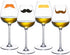 Furimuk 18 Pieces Silicone Drink Markers for Wine Glasses, Beard Lip Shape Charms for Valentine's Day, Christmas Party